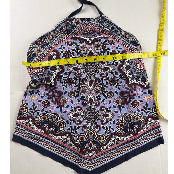 Kona Sol Purple Floral High Neck Tankini Top - Size S - Picture 3 of 7